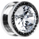 Wholesale fashion crystal steel ear plugs