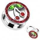 Wholesale crystal steel cherry ear plugs
