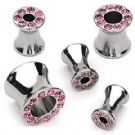 Wholesale crystal saddly gauge ear plug