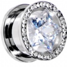 Wholesale star crystal ear piercing plugs