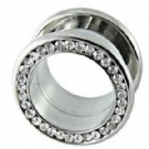 Wholesale crystal steel body jewelry ear plugs