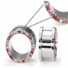 Wholesale latest crystal body jewelry ear plugs