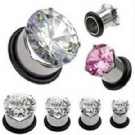Wholesale zircon body jewelry ear plugs