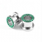 Wholesale green bead ear plugs size
