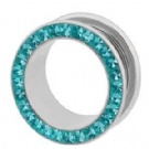 Wholesale green crystal ear plugs body piercing